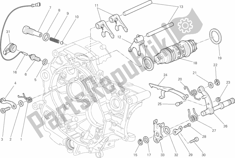 Toutes les pièces pour le Came De Changement De Vitesse - Fourche du Ducati Monster 1100 Diesel USA 2013